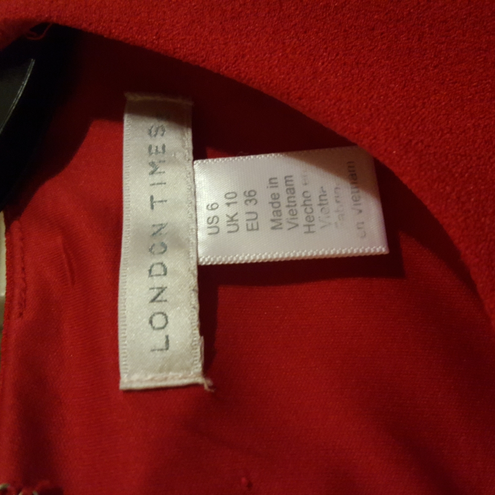 Beautiful London Times red sleeveless dress, size 6 - Picture 2 of 10